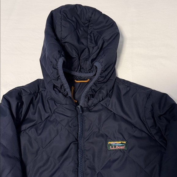 L.L. Bean Kids Navy Quilted Hooded Jacket - Picture 2 of 9